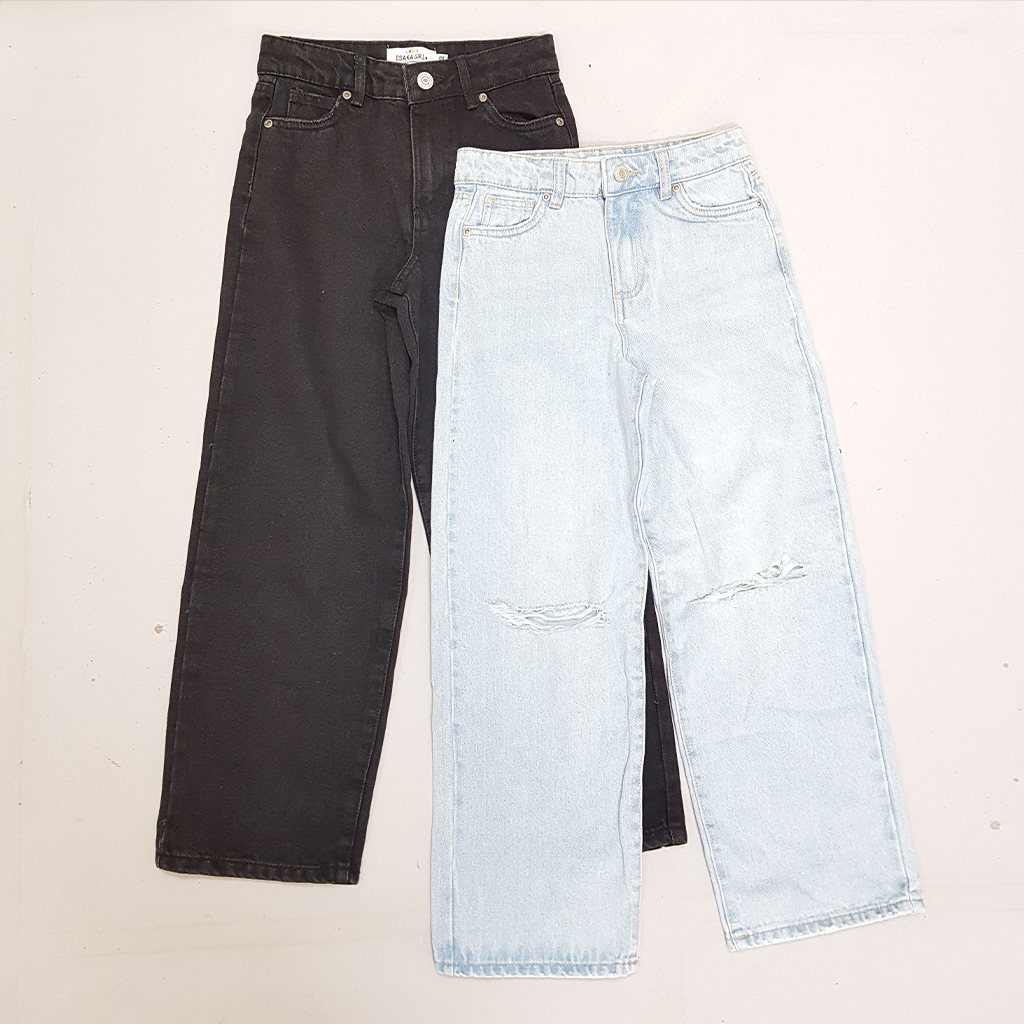 شلوار جینز دخترانه 28462 سایز 7 تا 16 سال کد 9   *