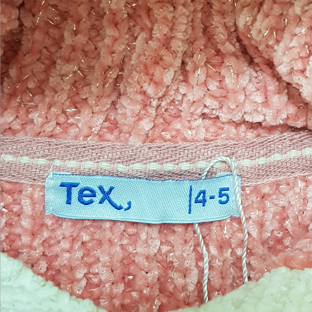 بافت کلاه دار دخترانه 29024 سایز 2 تا 6 سال مارک TEX