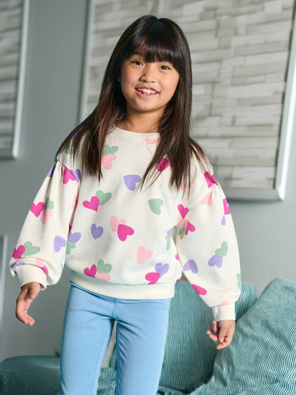 پلیور دخترانه 29075 سایز 3 تا 10 سال مارک SINSAY   *