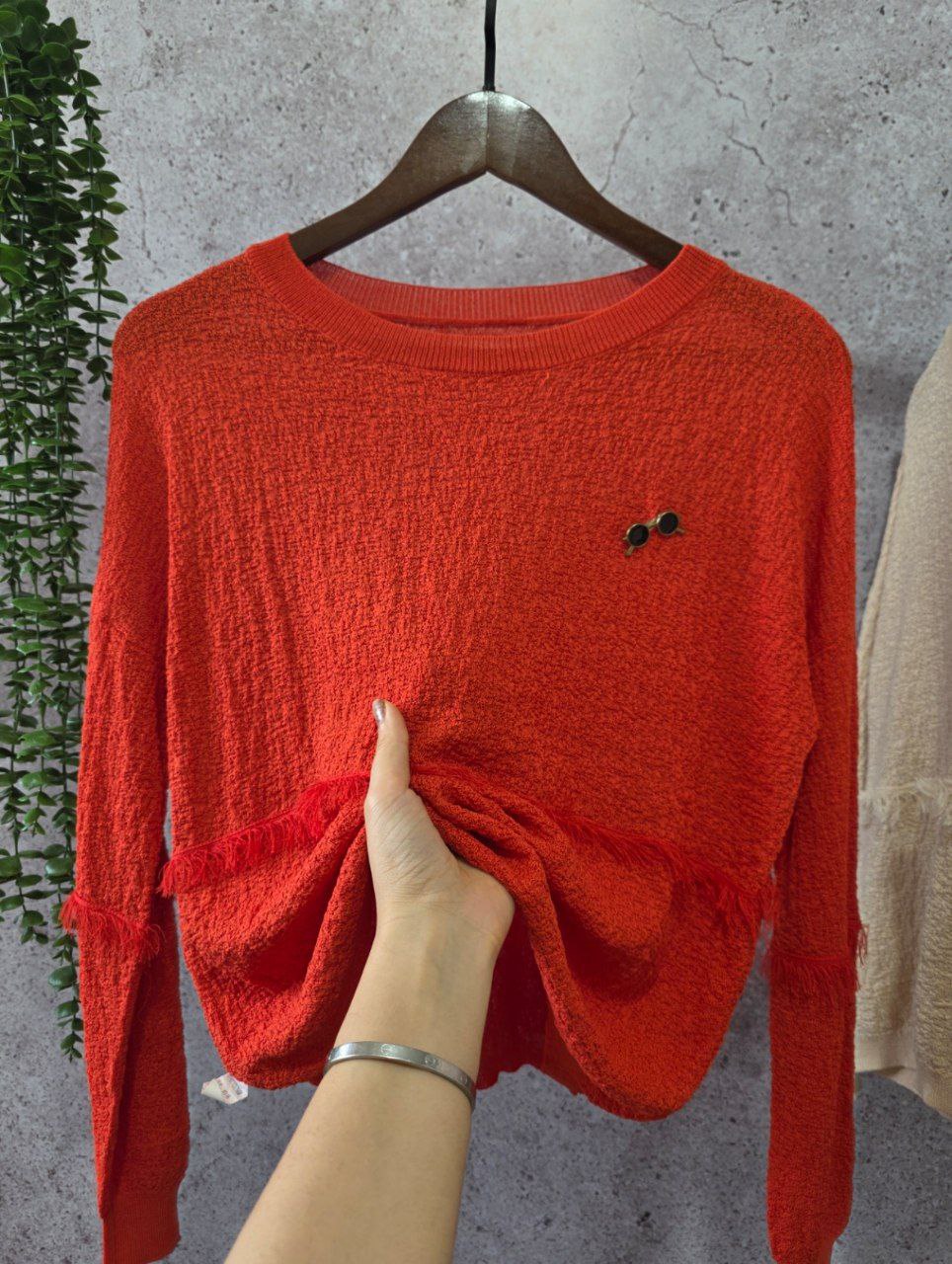 بلوز بافت اسپورت قواره دار زنانه کد 418336