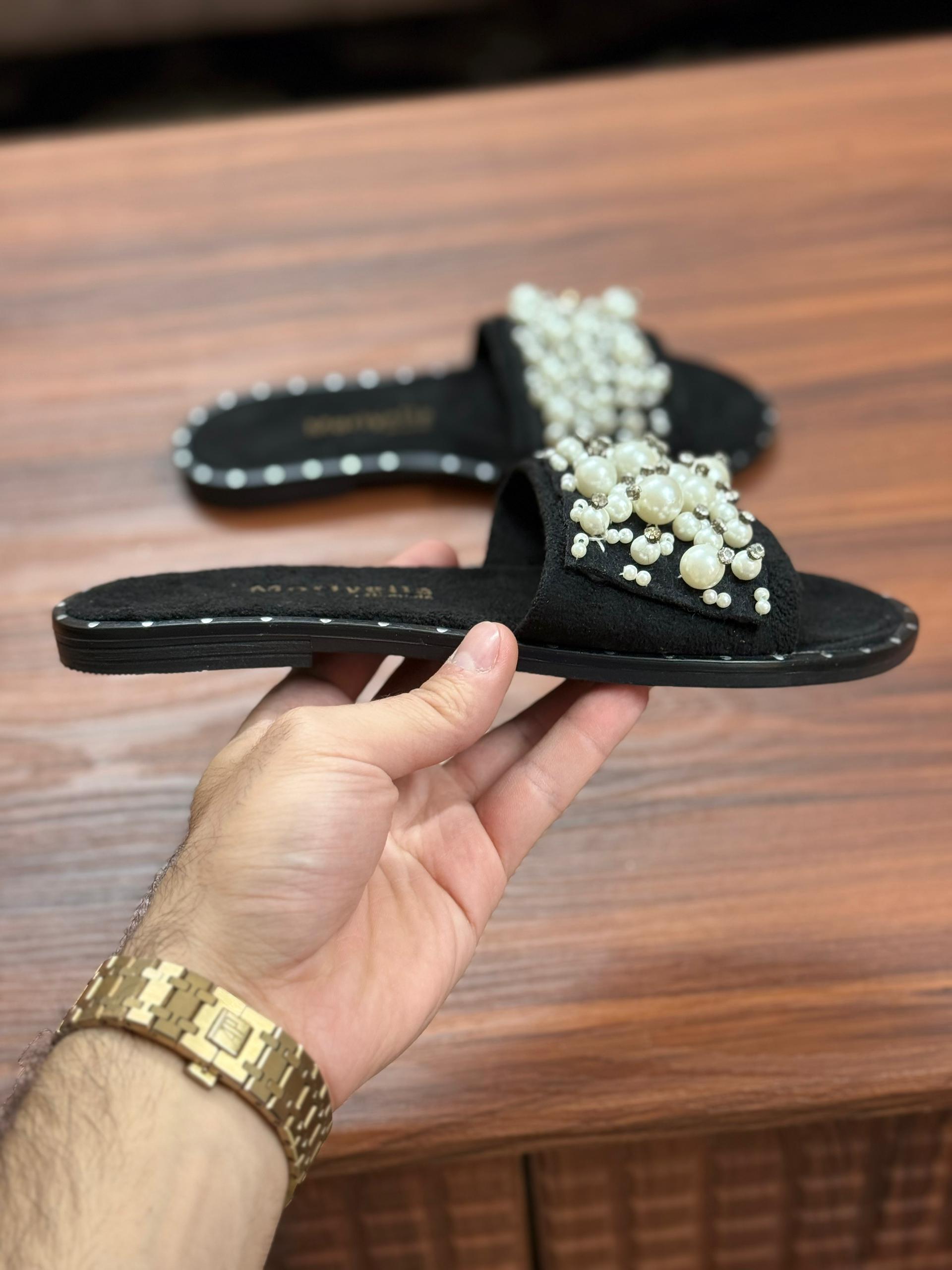 صندل زنانه مرواریدی مارک Moriyella کد 1035