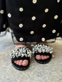 صندل زنانه مرواریدی مارک Moriyella کد 1035