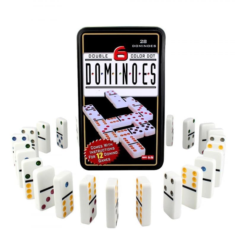 بازی فکری دومینو جعبه استیل Dominoes کد 1040