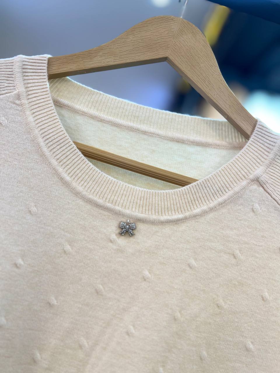 بافت یقه گرد زنانه کد 417476