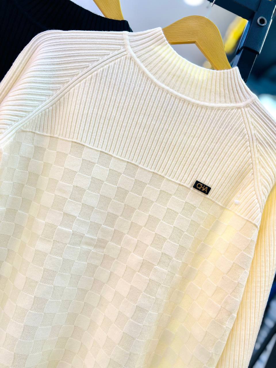 بافت یقه سه سانت زنانه کد 418478