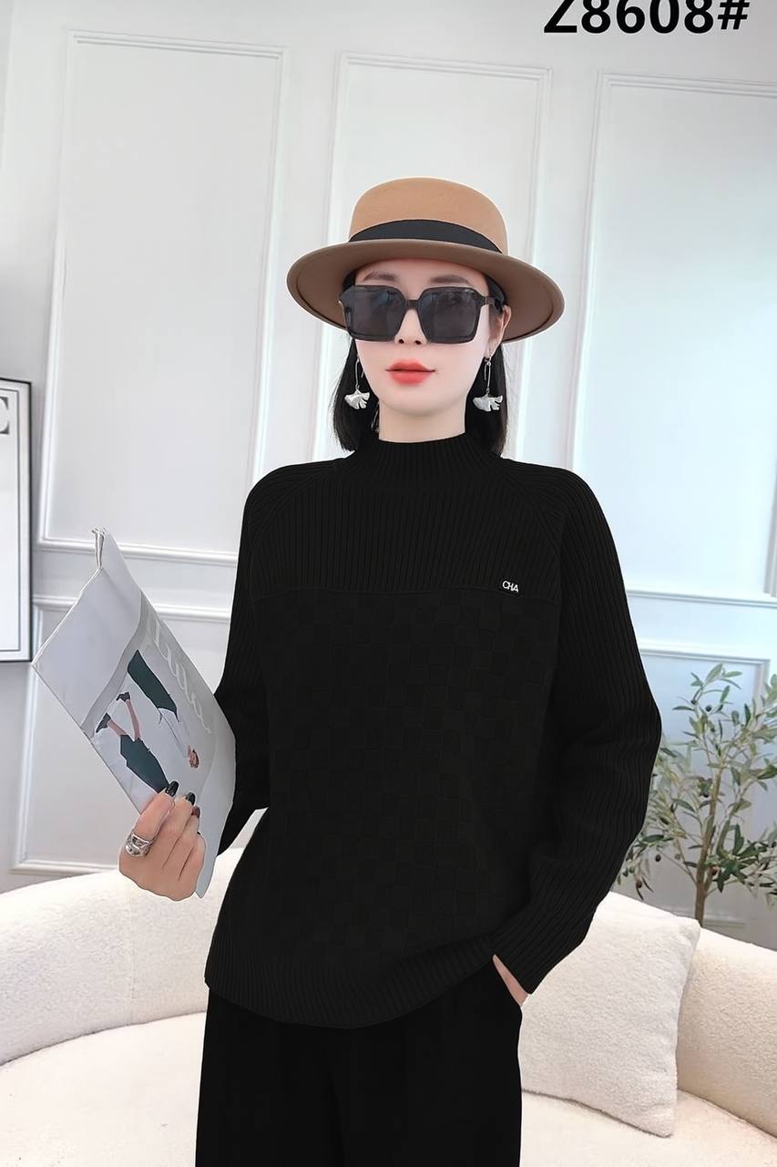 بافت یقه سه سانت زنانه کد 418478