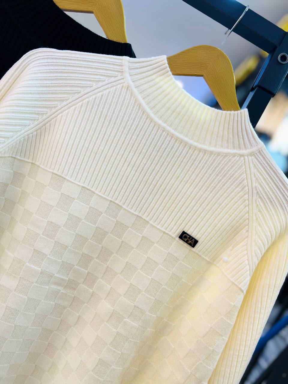 بافت یقه سه سانت زنانه کد 418478