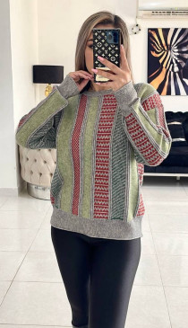 بلوز بافت گرم بالا زنانه کد 417481