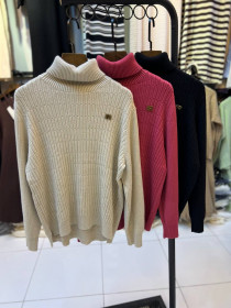 بلوز بافت یقه اسکی گرم بالا زنانه کد 417482