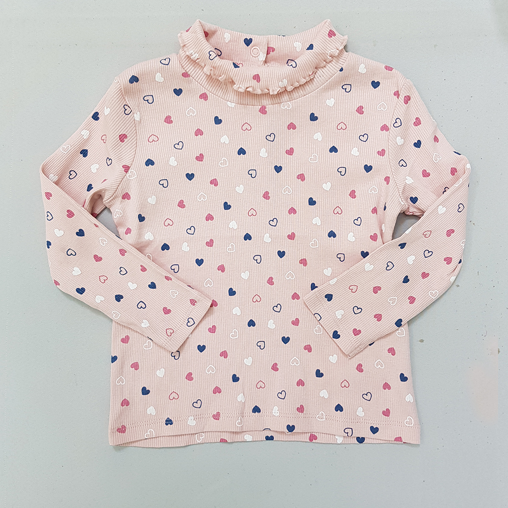 بلوز یقه اسکی دخترانه 29227 سایز 9 تا 48 ماه کد 12 مارک Inextenso