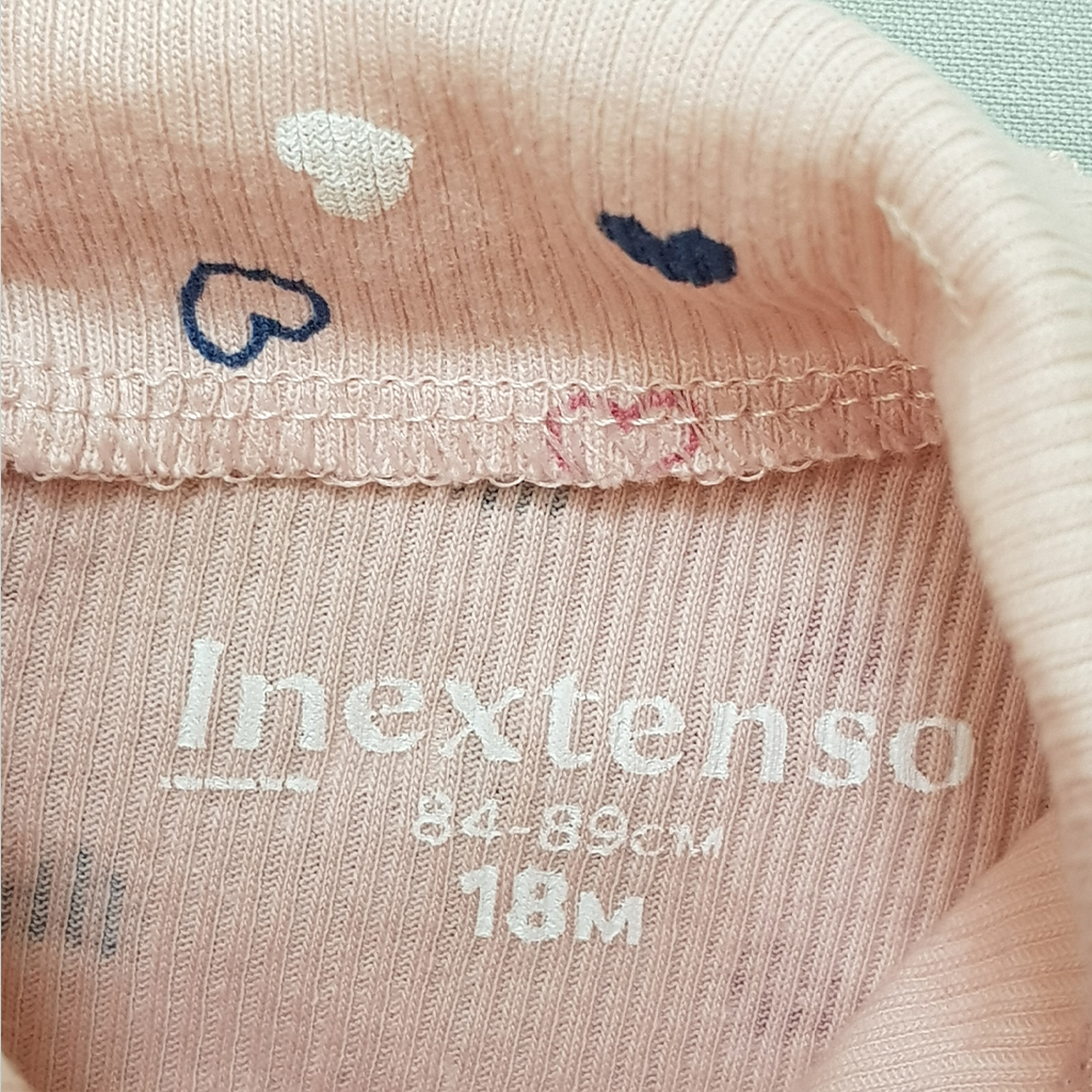 بلوز یقه اسکی دخترانه 29227 سایز 9 تا 48 ماه کد 12 مارک Inextenso