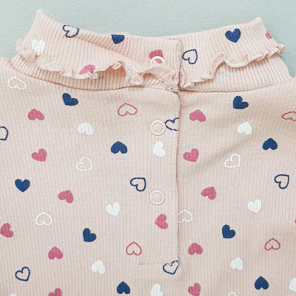 بلوز یقه اسکی دخترانه 29227 سایز 9 تا 48 ماه کد 12 مارک Inextenso