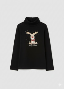 بلوز یقه اسکی دخترانه 29227 سایز 3 تا 10 سال کد 18 مارک OVS