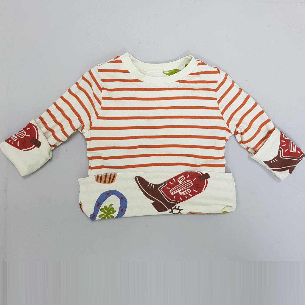 بلوز دو رو پسرانه 29218 سایز 4 تا 12 سال مارک Dupareil