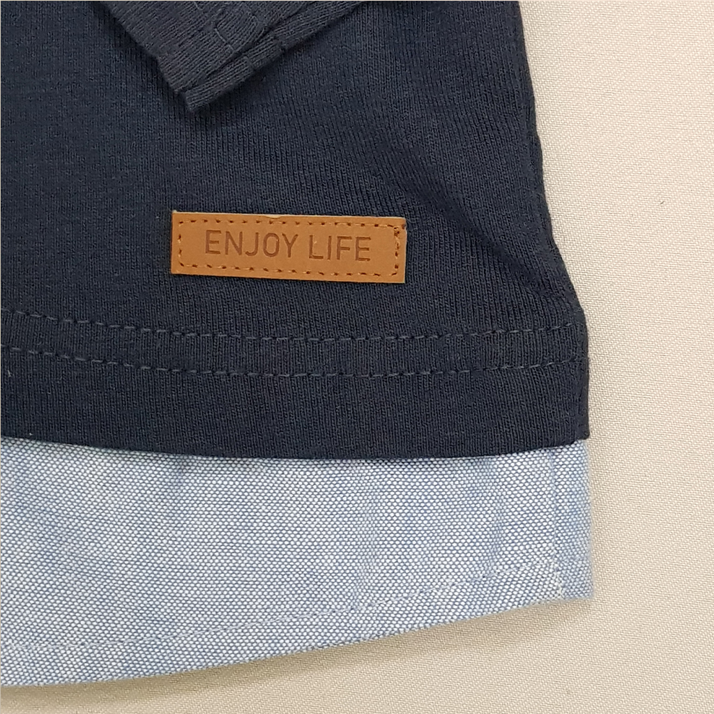 بلوز یقه دار پسرانه 29213 سایز 3 تا 8 سال مارک TOPOLINO