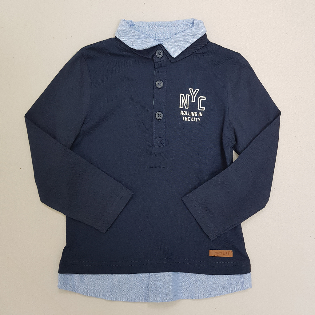 بلوز یقه دار پسرانه 29213 سایز 3 تا 8 سال مارک TOPOLINO