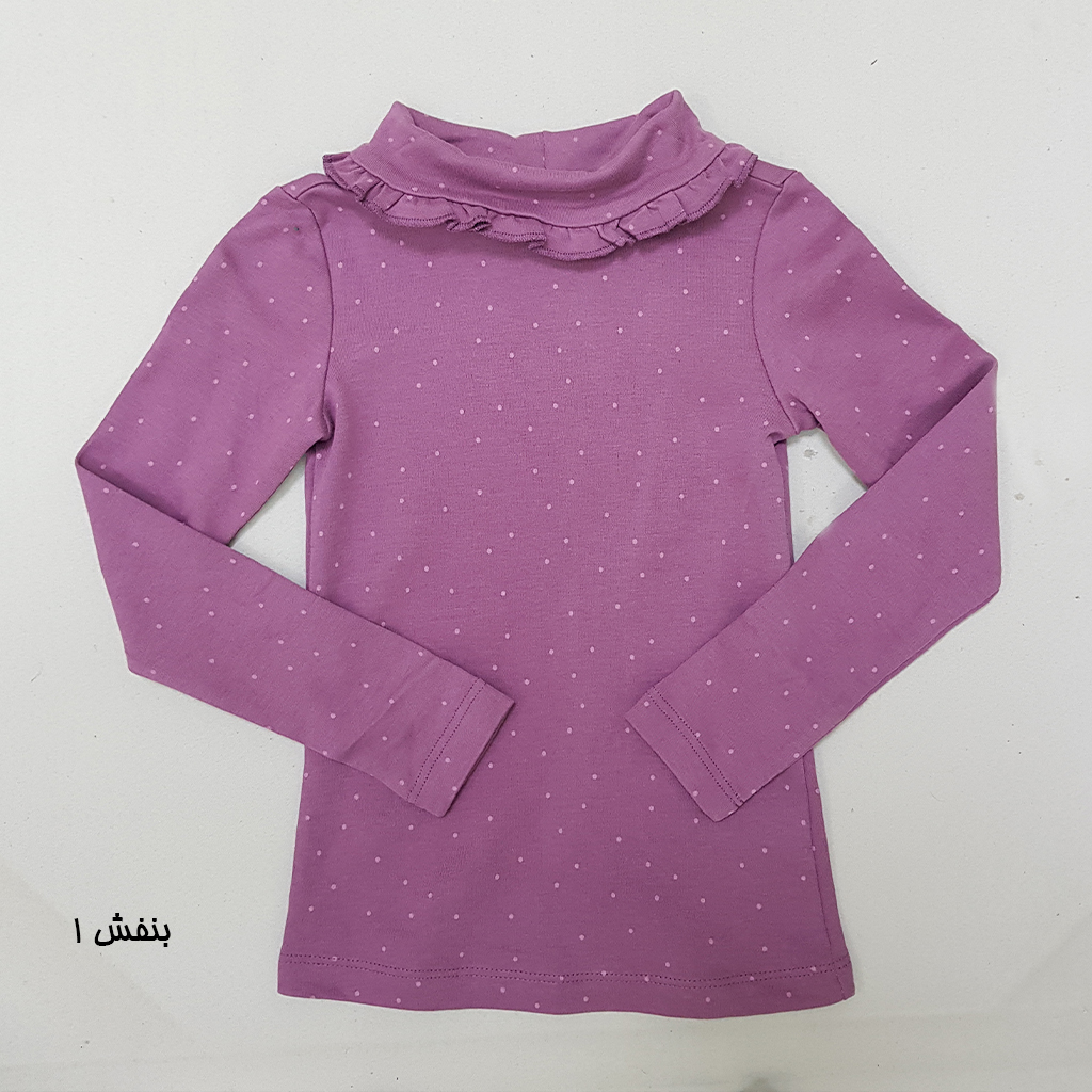 بلوز یقه اسکی دخترانه 29227 سایز 3 تا 10 سال کد 34 مارک OVS   *