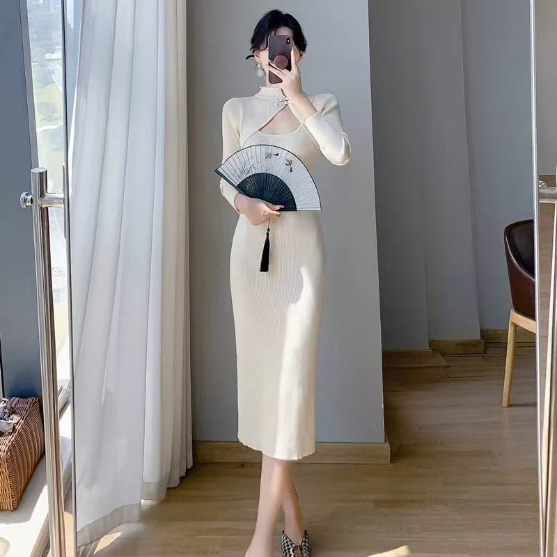 پیراهن بافت گرم بالا زنانه کد 418498