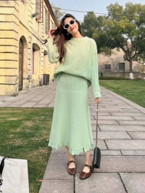 بلوز دامن بافت گرم بالا زنانه کد 418501