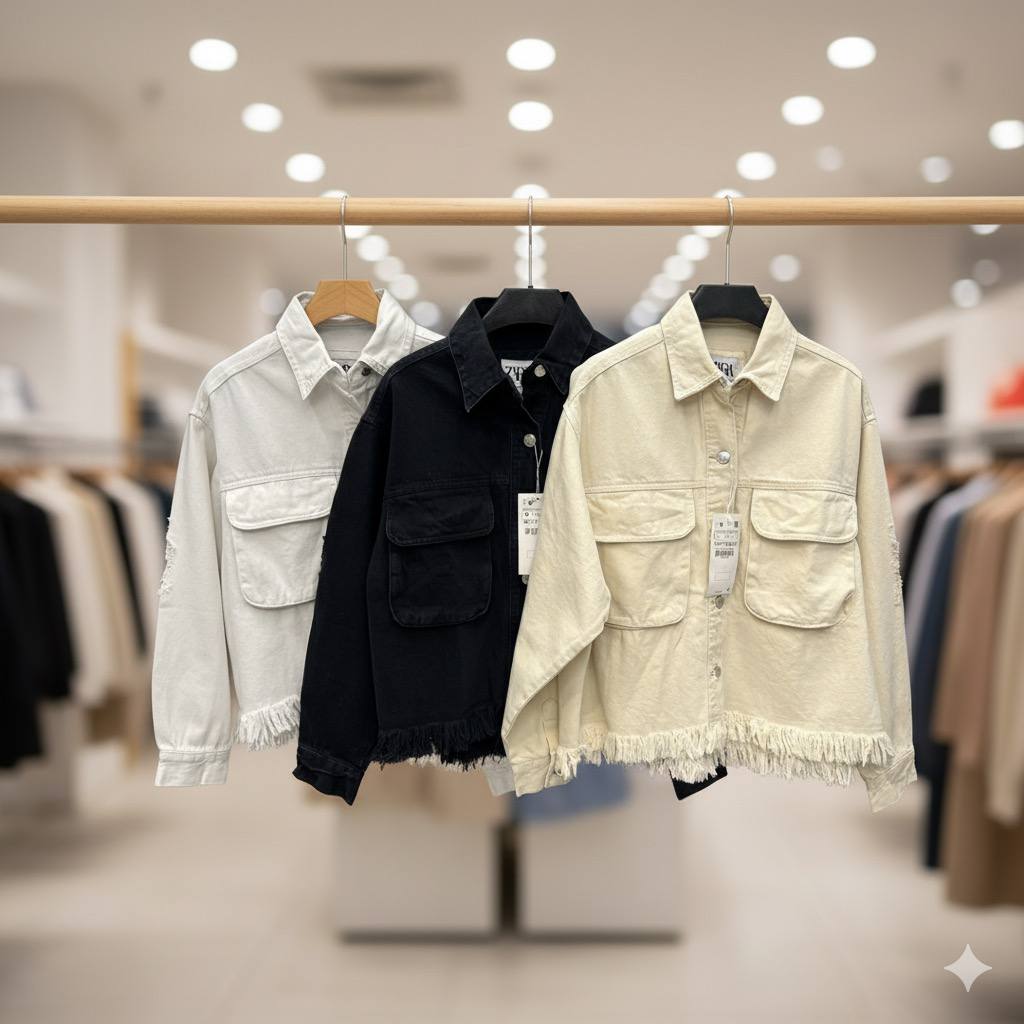 کت جین زنانه برند ZARA کد 418512