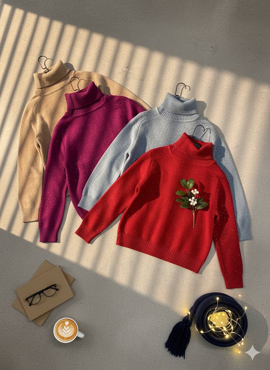 بافت یقه اسکی زنانه کد 418515