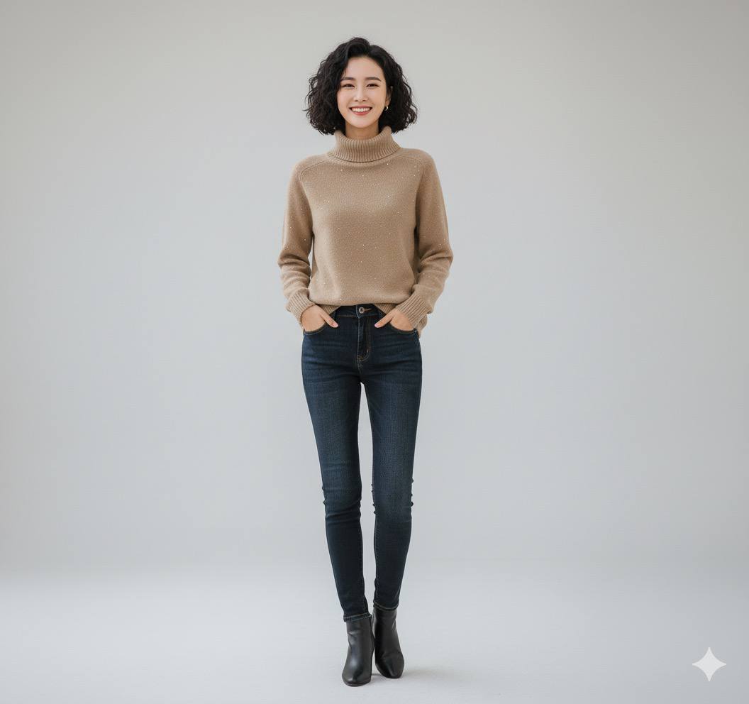 بافت یقه اسکی زنانه کد 418515