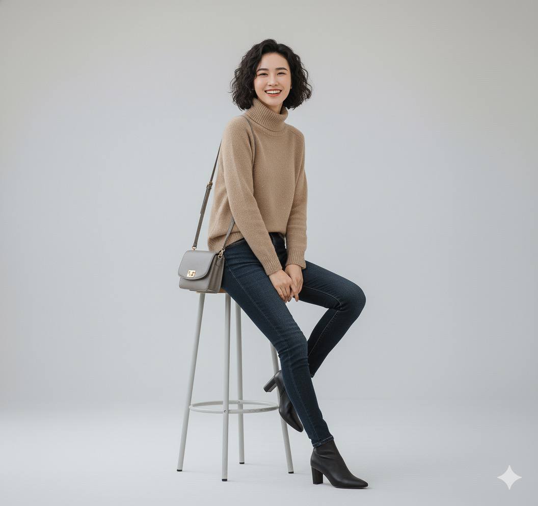 بافت یقه اسکی زنانه کد 418515