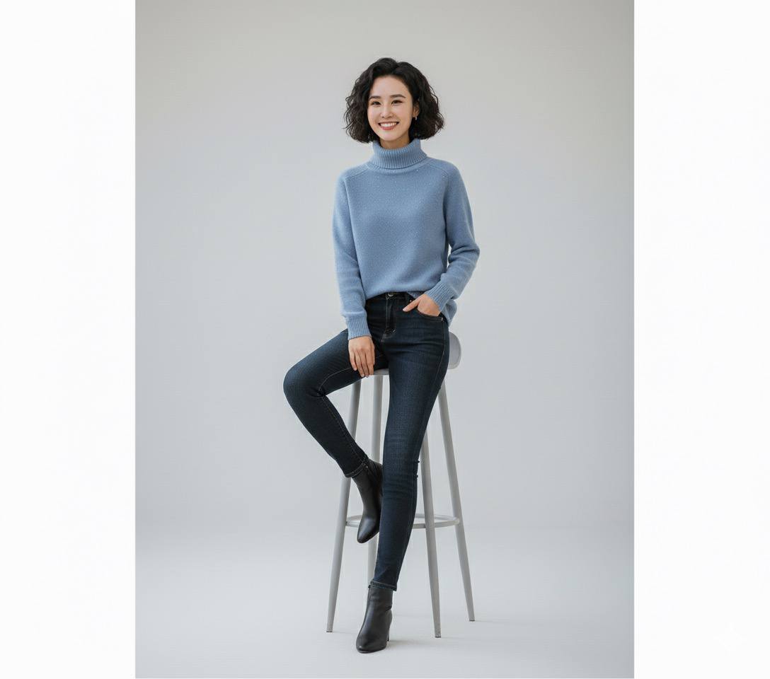 بافت یقه اسکی زنانه کد 418515