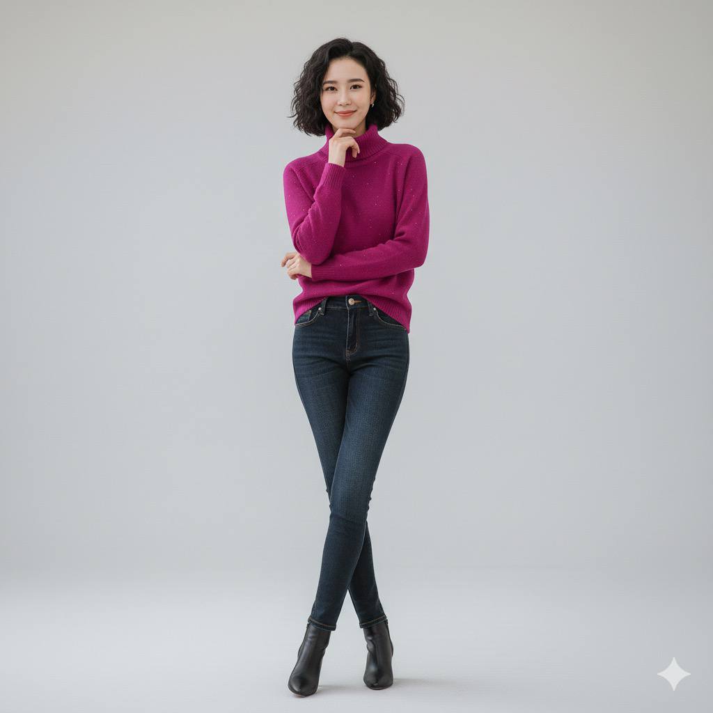 بافت یقه اسکی زنانه کد 418515