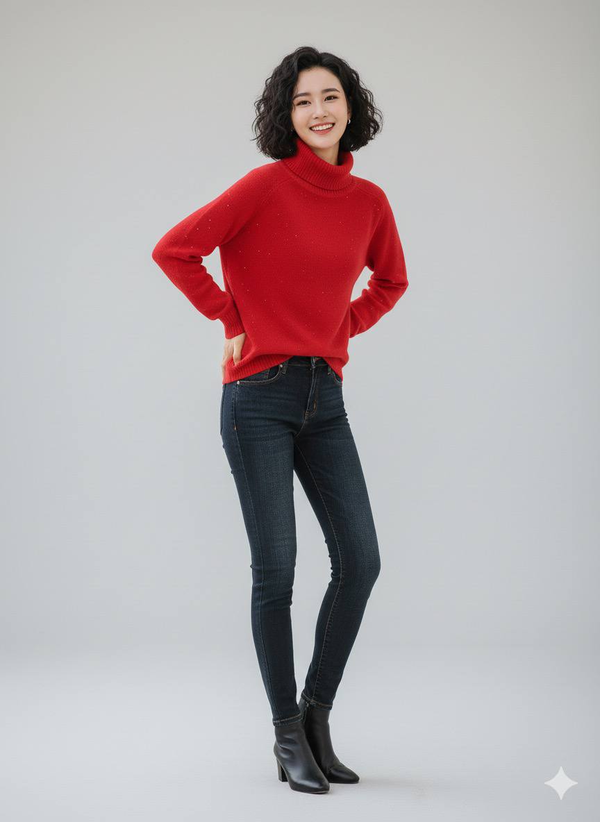 بافت یقه اسکی زنانه کد 418515