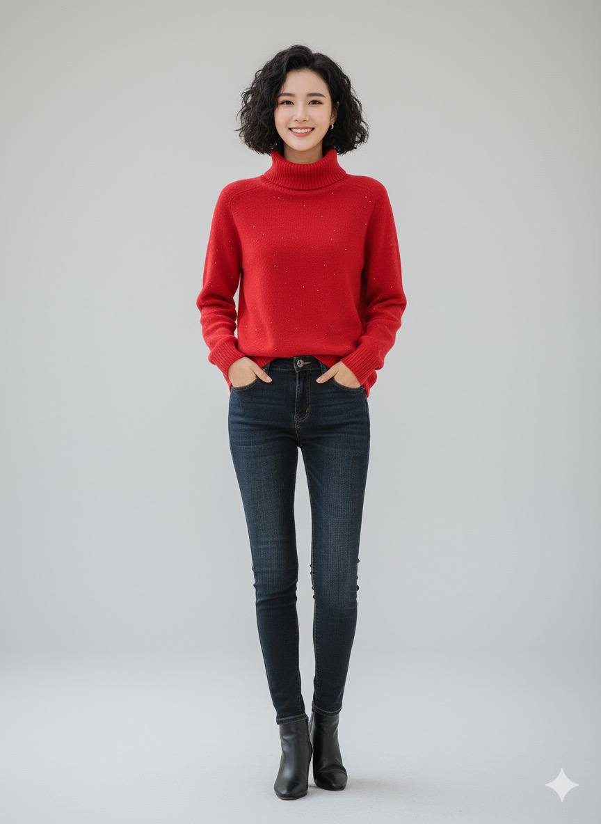 بافت یقه اسکی زنانه کد 418515