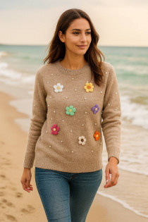 بافت نگین پرس شده گرم بالا زنانه کد 418521