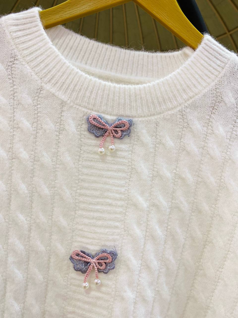 بافت طرح پاپیونی زنانه کد 418522