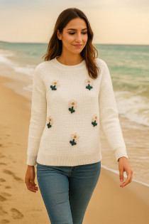 بافت جلو گلدار زنانه کد 418523