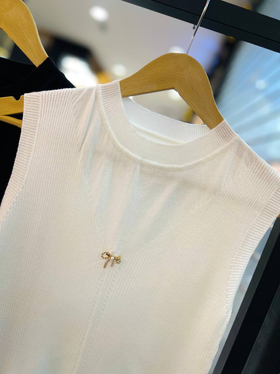 تاپ بافت سنجاق پاپیونی زنانه کد 418534