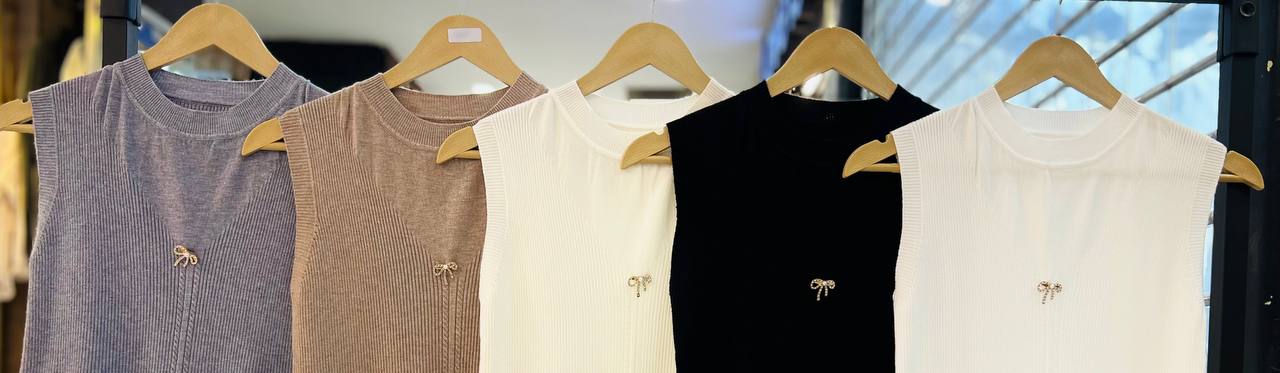 تاپ بافت سنجاق پاپیونی زنانه کد 418534