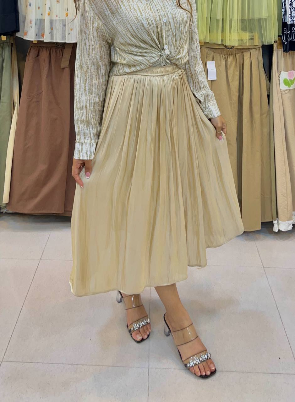 دامن پارچه شیمر زنانه کد 418560