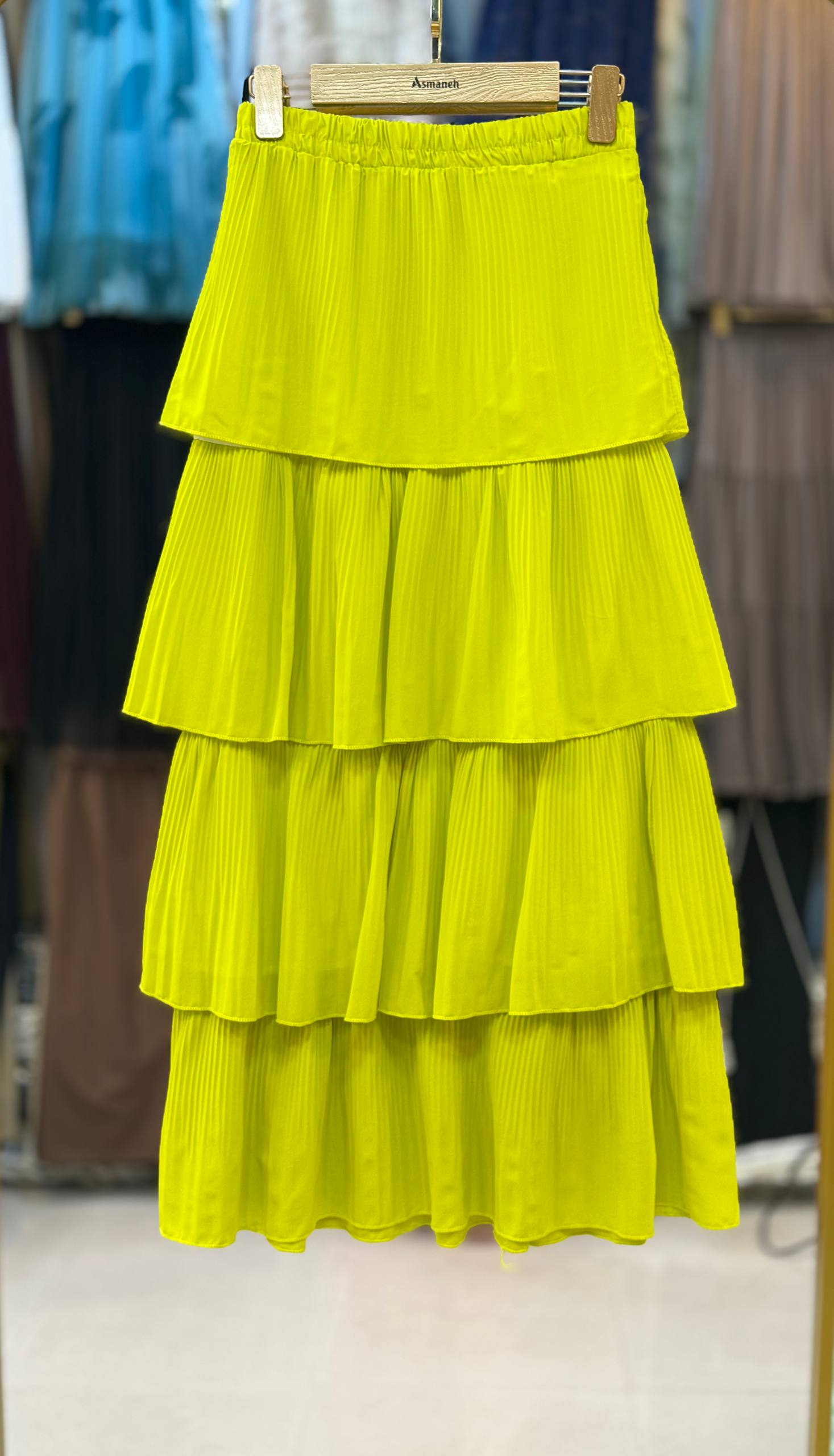 دامن حریر طبقه ای زنانه کد 418561