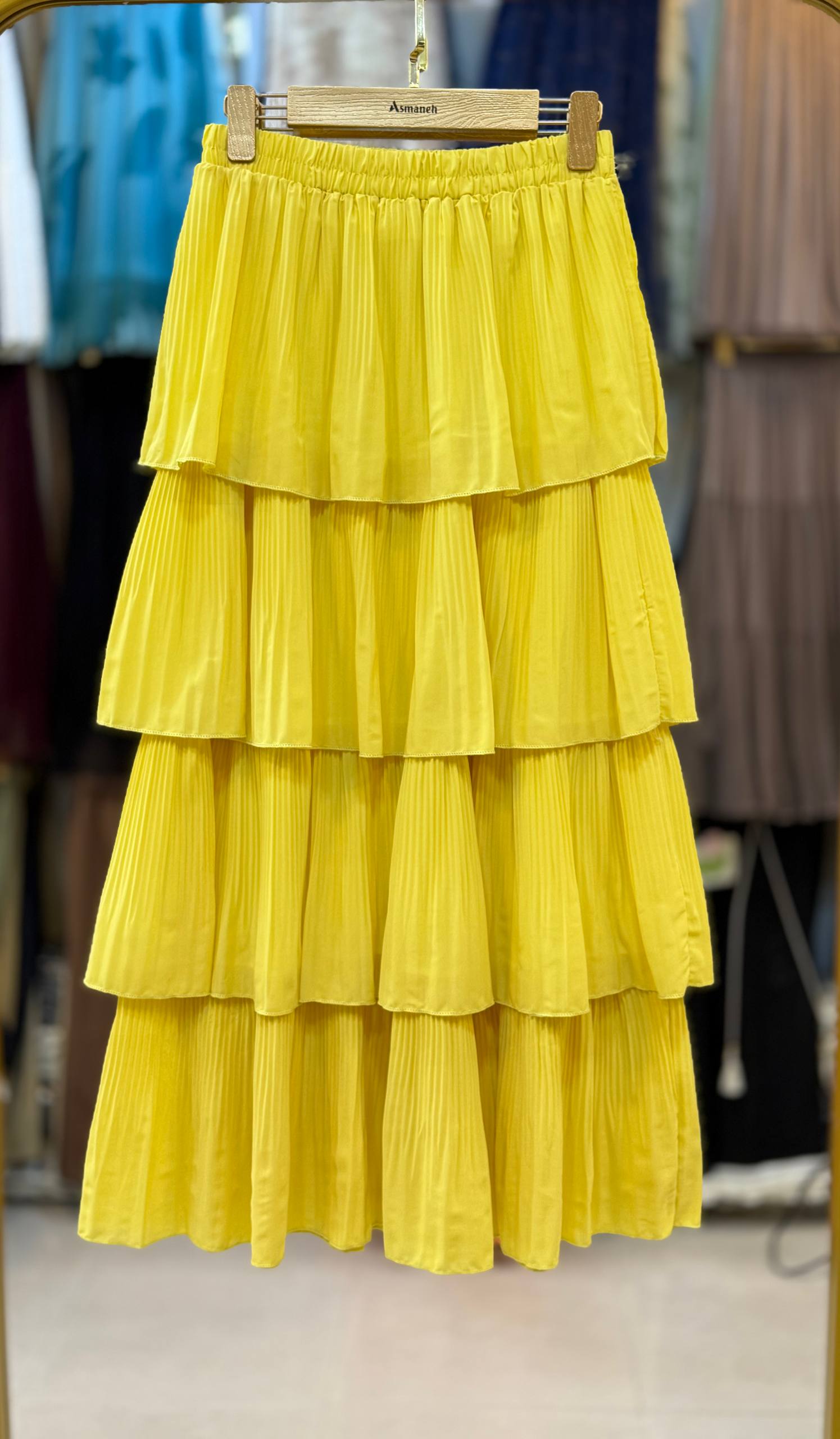 دامن حریر طبقه ای زنانه کد 418561