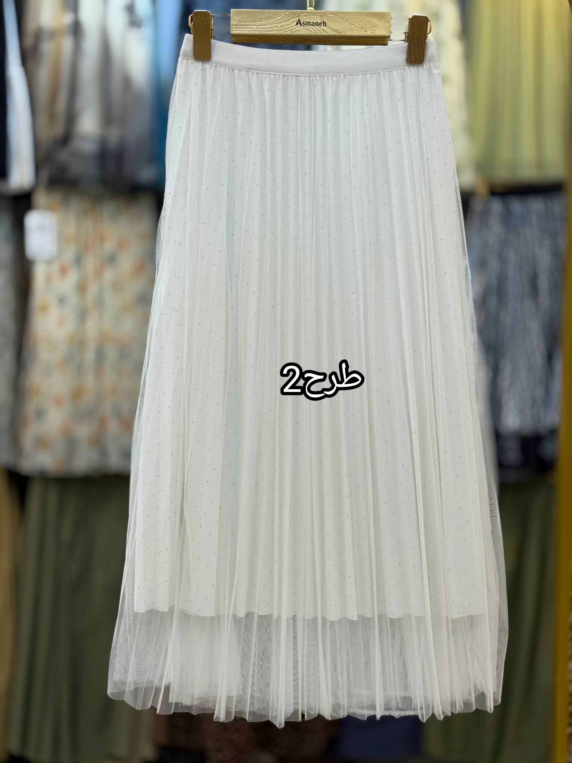 دامن پلیسه نگین دار زنانه کد 418565