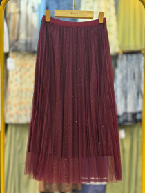 دامن پلیسه نگین دار زنانه کد 418565