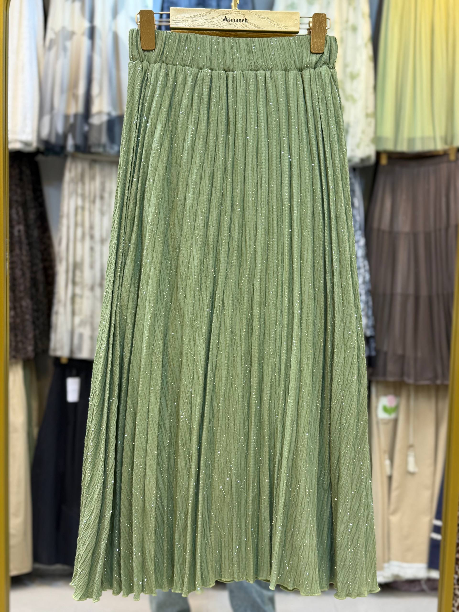 دامن پلیسه نگین دار زنانه کد 418568