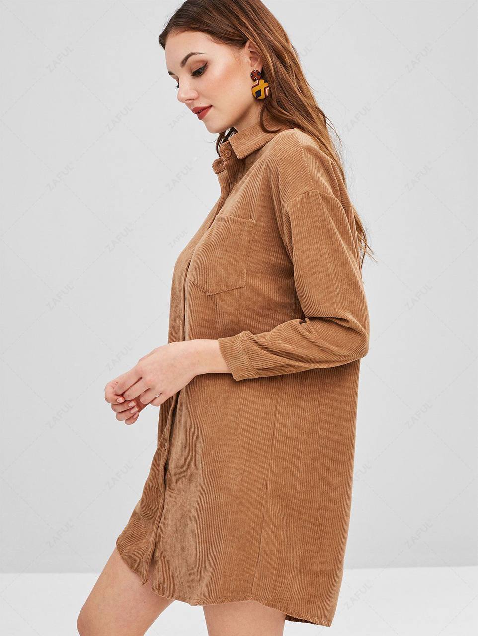 شومیز مانتویی کبریتی زنانه کد 418593