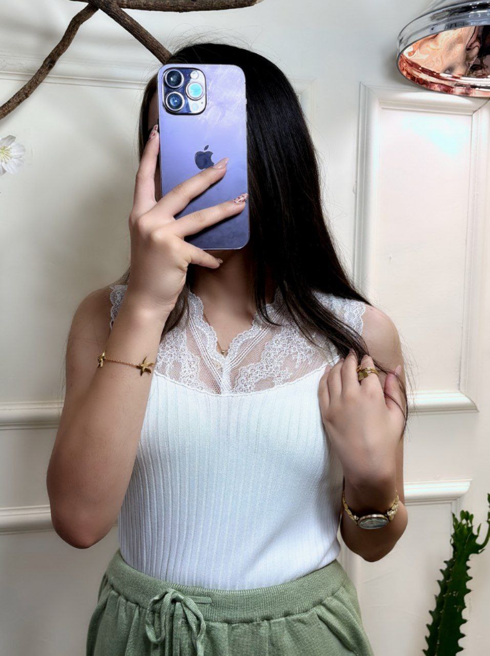 تاپ کریستال قواره دار زنانه کد 418598