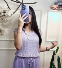 تاپ بافت مجلسی زنانه کد 418600