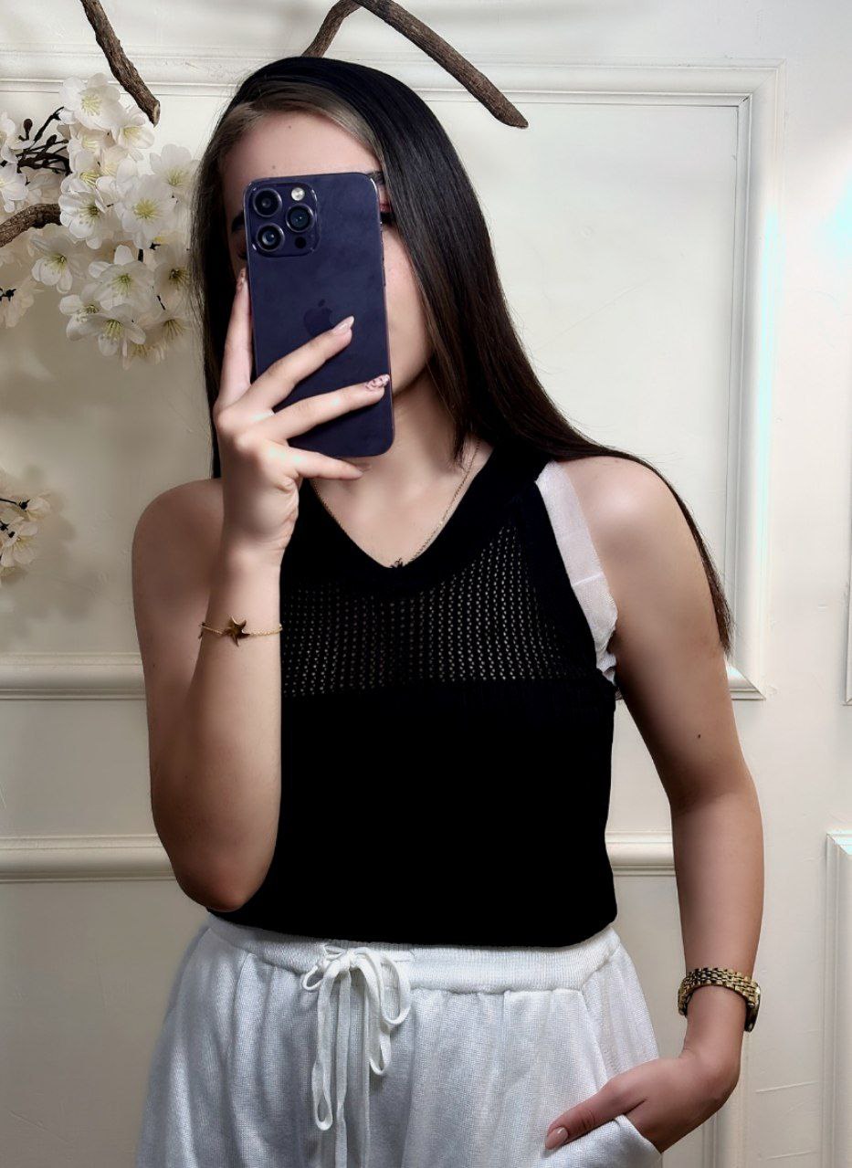 تاپ بافت کریستال زنانه کد 418607