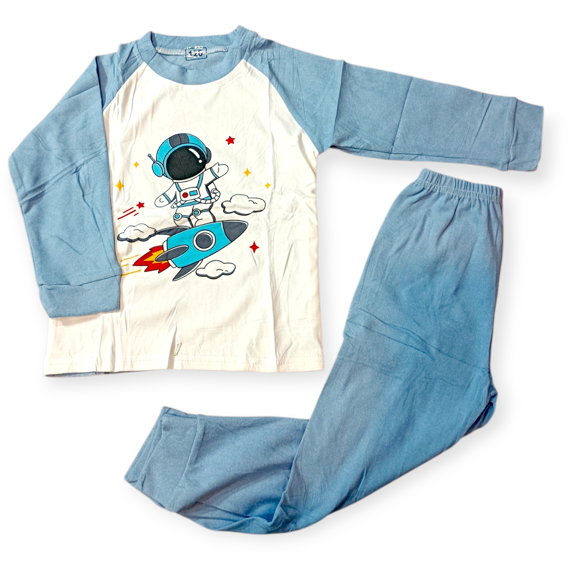 ست بلوز و شلوار کودک وارداتی طرح فضانورد کد 2205637
