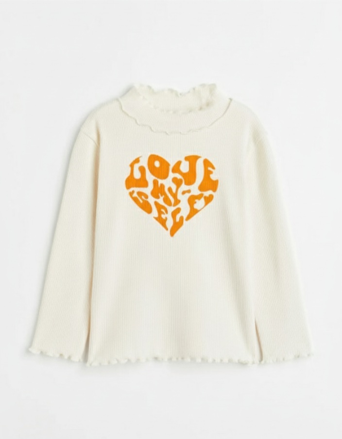 بلوز یقه اسکی دخترانه 29327 سایز 3 تا 10 سال مارک H&M