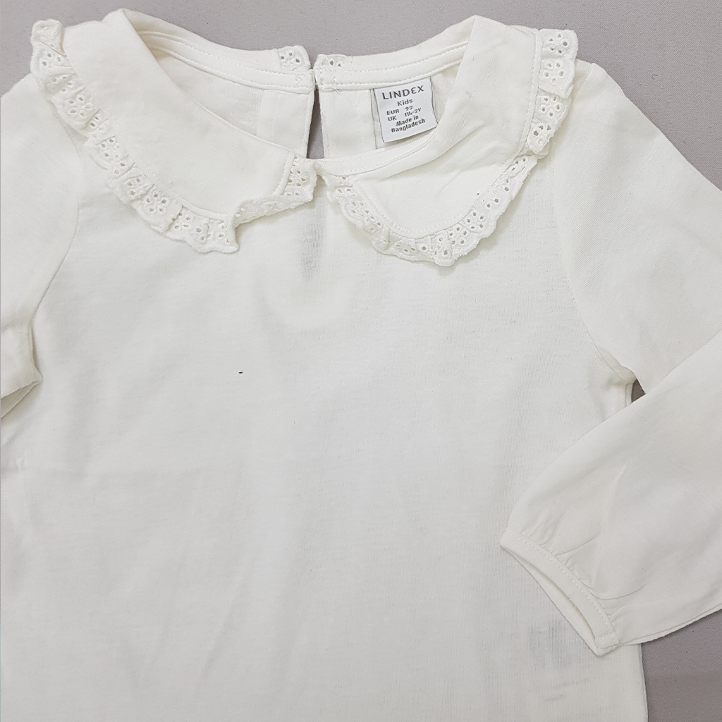 بلوز یقه دار دخترانه 29312 سایز 1.5 تا 8 سال مارک LINDEX