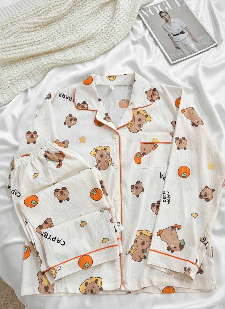 ست دو تیکه موسیلین نخی آستین بلند زنانه کد 418641